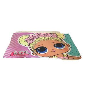 LOL Surprise Pink Cartoon Characters Pillowcase Royally Excited Double Sided
